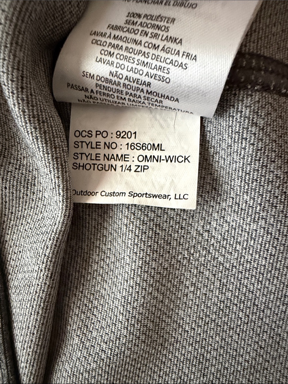 Columbia Men's Gray Half-Zip Pullover with Paw Logo - Picture 5 of 10